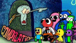 TOP Squidward kicks Dr Livesey Corrupted Rainbow friend get a pizza from Spongebob out of his house