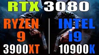 RYZEN 9 3900XT vs INTEL i9 10900K || RTX 3080 @ 10GB || PC GAMES TEST ||