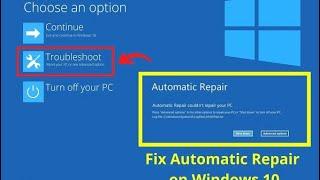 What Have To Do When Laptop is Showing Automatic Repair|Automatic Repair Couldn't Repair YourPC Wind