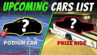 UPCOMING PRIZE RIDE VEHICLES and Lucky Wheel PODIUM CARS LIST in GTA 5 Online