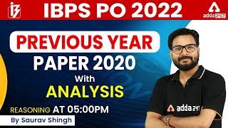 IBPS PO Previous Year Question Paper 2020 | IBPS PO Reasoning by Saurav Singh