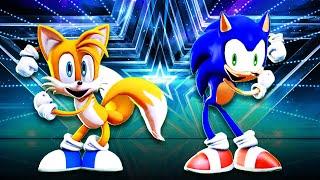 Sonic and Tails dancing on America's Got Talent
