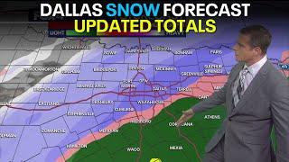 Dallas weather: Updated snow forecast