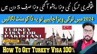 Turkey Visa For Pakistani 2024 | Turkey Visit Visa From Pakistan | Turkey Visa Requirement Pakistan
