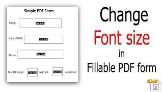How to change font size in Fillable PDF form using Nitro Pro