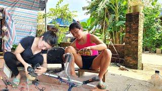 mechanic girl -m:Disassemble the entire lawn generator for repair