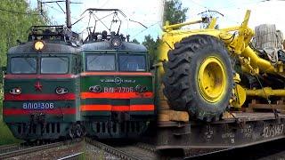 Электровозы ВЛ10У-306 с грузовым поездом и ВЛ11.8-770/772А с грузовым поездом