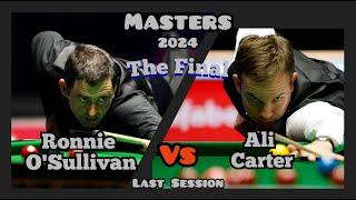 Ronnie O'Sullivan vs Ali Carter - Masters Snooker 2024 - Final - Last & Full Session Live