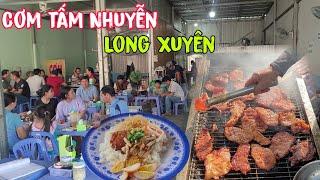 Phát hiện quán cơm tấm nhuyễn Long Xuyên 22k khách đông nghẹt