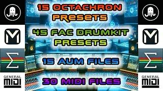 FAC Drumkit - DMTcymatics MEGA Pack - 45 FAC Drumkits - 15 Octachron AUM Sessions - 30 Midi Files