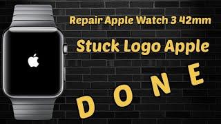 Apple Watch Seri 3 42mm Stuck Logo Apple