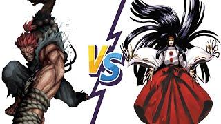 MUGEN Battle - Akuma vs Mizuki Rashojin (Street Fighter vs Samurai Shodown)