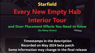Every New Empty Hab Interior Tour and Door Placement Effects - Starfield Ship Building