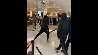 United Kingdom: London, people fight and stabbing in Selfridges on Oxford street.