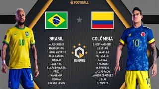 PES 2021 - BRASIL x COLOMBIA - ELIMINATORIAS COPA DO MUNDO 2022 QATAR - PATCH BMPES 5.1 - 4K