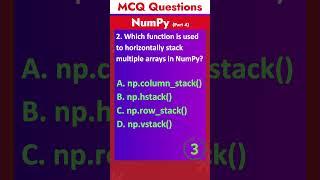 Part 4 - NumPy MCQ Questions | Data Science MCQ Questions