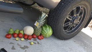 CAR VS FRUIT ( crushing fruit buy truck , car )