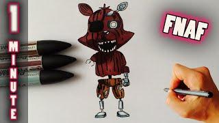 How to draw phantom adventure Foxy from Five Nights at Freddy's FNAF World drawing lesson preview