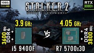 i5 9400F vs Ryzen 7 5700x3D in S.T.A.L.K.E.R. 2: Heart of Chornobyl | RTX 3080 Ti