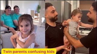 KIDS REACTED TO THEIR TWIN PARENTS COMPILATION. FUNNY MOMENTS 