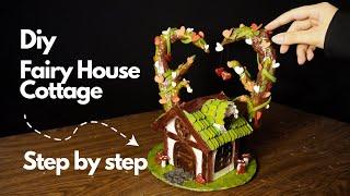 How to Make a Fairy House Cottage from Cardboard | DIY Fairy House |Valentine's Day Cardboard House