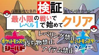 【動画素材撮影】【ポケモン剣盾】1レベルから始め1匹でクリアできるポケモンを探す。