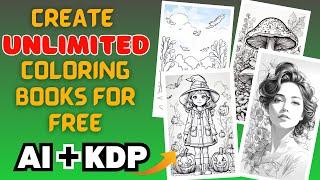 Create UNLIMITED AI COLORING BOOK for KDP Using These FREE AI ART GENERATORS