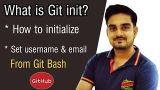 Set github username and password terminal | git bash tutorial in hindi