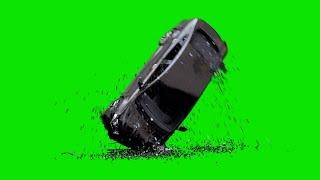 Black Car_ 02 Crash - Accident - Green Screen - 16 || 4K   Google Drive Link