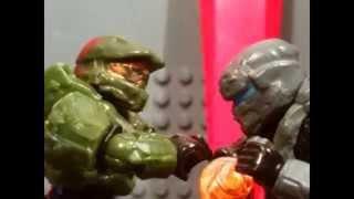 Mega bloks Halo 5 Guardians Master chief vs Spartan Locke in stop motion