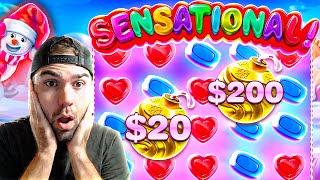 $20 Vs $200 Sweet Bonanza Bonus Buys! (INSANE!)