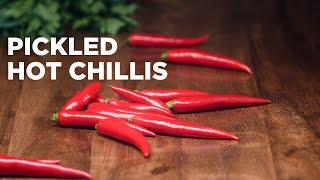 Homemade Pickled Hot Chili Peppers Recipe. The SECRET for keeping them CRUNCHY.