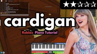 Taylor Swift - cardigan (EASY Roblox/Virtual Piano Tutorial)