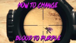 PUBG 101 - How to change Blood to Purple - PlayerUnknown's Battlegrounds - Xbox/PS4/PC