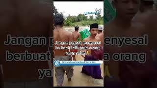  Jenazah Seberangi Banjir Viral, Warga Seberangkan Jenazah Pakai Ban Lantaran Banjir