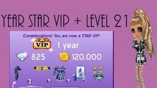 Moviestarplanet - 1 Year Star Vip +  Level 21