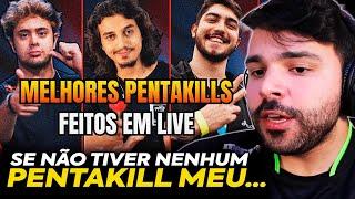 OS MELHORES PENTAKILLS DOS STREAMERS! MINERVINHA TÁ NESSA LISTA? MINERVA REAGE AO @brunelviss