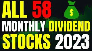 2023 Monthly Dividend Stocks List: All 58 Stocks Reviewed and Analyzed