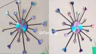 CD wall art ideas | hiasan dinding dari CD bekas