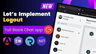  LOGOUT Functionality in Full Stack Chat App | Angular 19 & .NET 9 Web API + SignalR