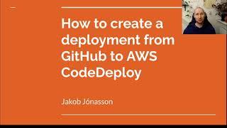 How to create a deployment from GitHub to AWS CodeDeploy