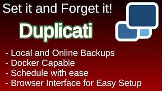 Duplicati a Set it and Forget it backup tool for local and remote backups of your system!