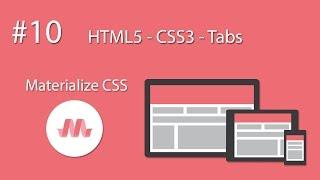 HTML5 - CSS3 - Material Design - Materialize CSS - #10 Tabs - Basic