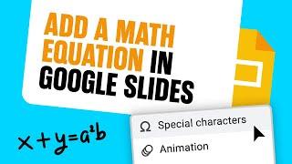 How to Add a Math Equation in Google Slides
