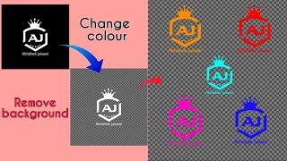 how to remove logo background | how to change logo color | pixelLab tutorial |