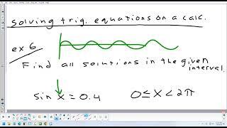 6.3(3) & 6.4(1) Solving Trig Equations Graphically and Graphs of Tangent & Cotangent 1-8-25