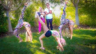 Professional Twin Gymnast Teach 6 Year Old Everleigh Insane Gymnastics!!!