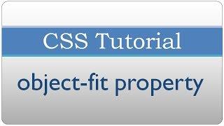 CSS Tutorial 38 - object fit property