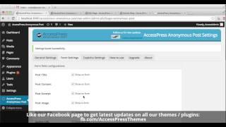 How to Use Anonymous Post Plugin - Free WordPress Plugin  | WordPress Tutorial