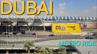Dubai metro ride - Red Line Route "END TO END": UAE Exchange to Centrepoint MS (01.06.'24: 4K-UHD)